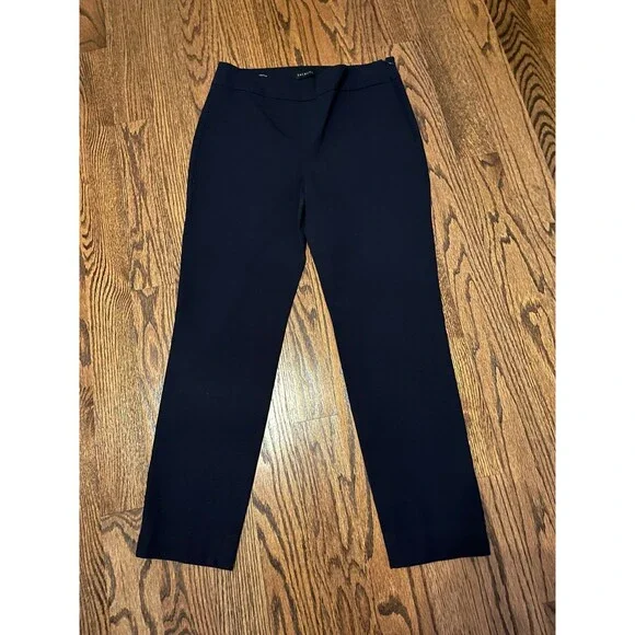 Talbots Chatham Ankle Pants 6 Navy Blue, Flat Front, Side Zip, Career - Picture 1 of 4